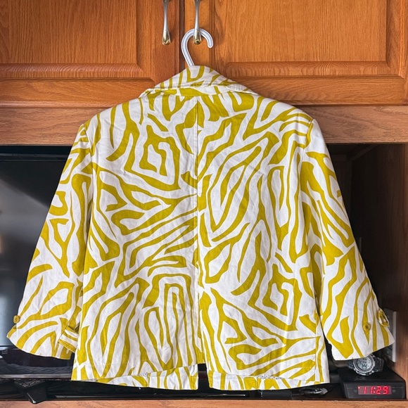 Transitions Stylish Yellow Patterned Jacket size L - Picture 8 of 8